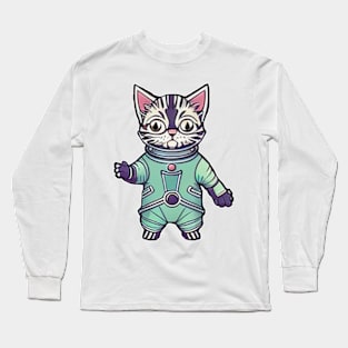 Astronaut cat outer space Long Sleeve T-Shirt